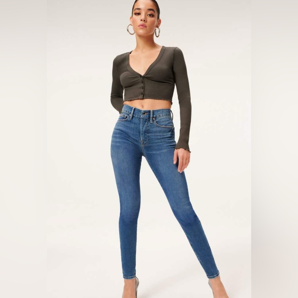 Good American Good Waist High Rise Skinny Jeans size 16